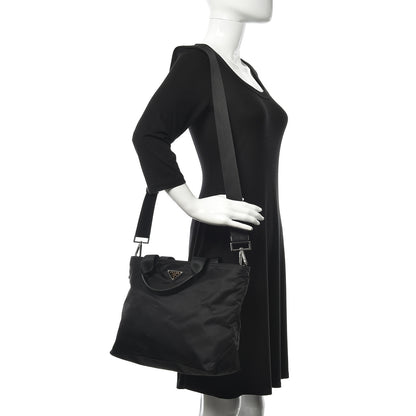 Prada Tessuto Nylon Vela Shoulder Bag Black 2 of 9