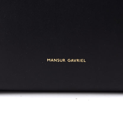 Mansur Gavriel Vegetable Tanned Calfskin Bucket Bag Black Flamma 4 of 5