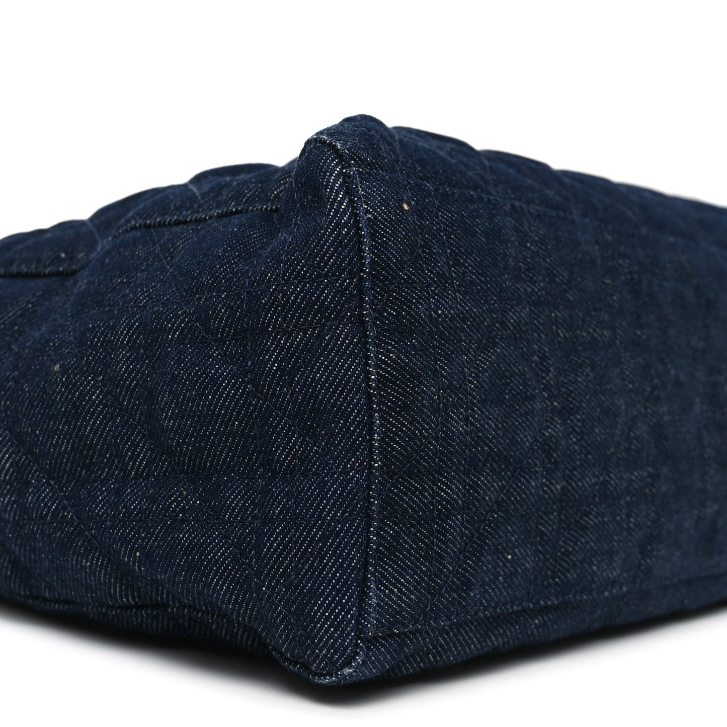 Denim Cannage Large Soft Lady Dior Tote Blue