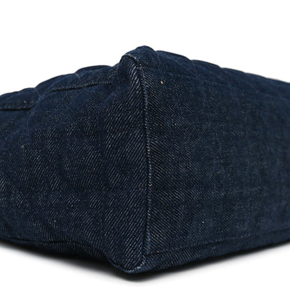 Christian Dior Denim Cannage Large Soft Lady Dior Tote Blue 9 of 10