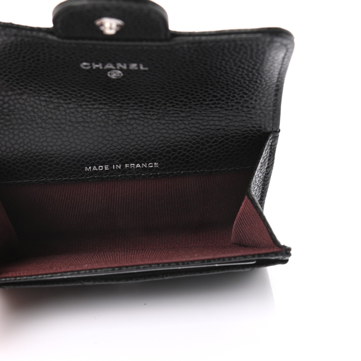 Chanel Caviar Quilted Flap Card Holder Wallet Black 4 of 7