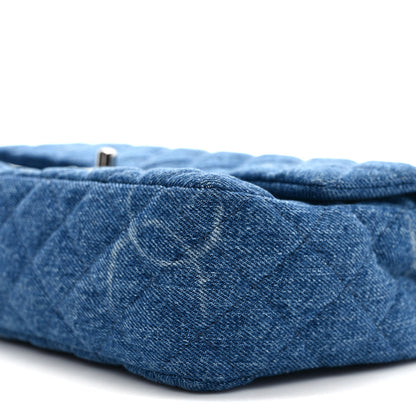 Chanel Denim Quilted CC Print Medium Single Flap Blue 9 of 9