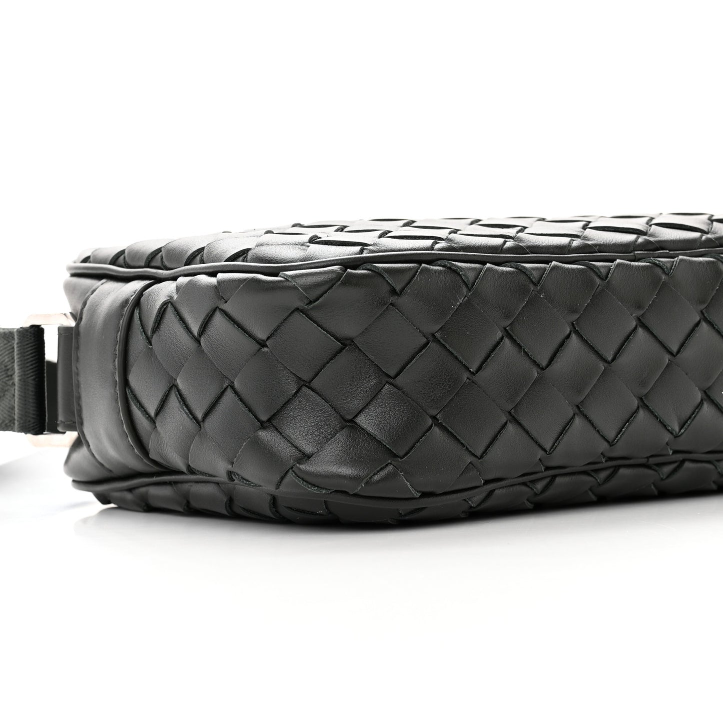 Calfskin Intrecciato Small Camera Bag Dark Green