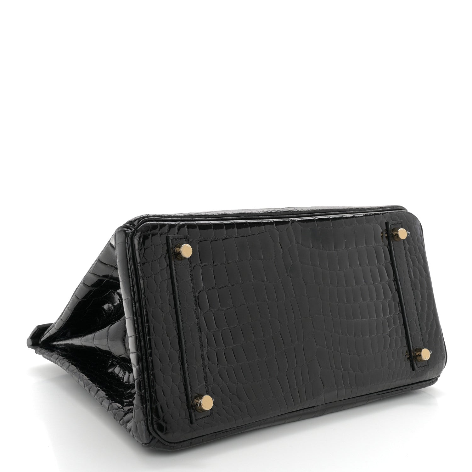 Hermes Shiny Porosus Crocodile Birkin 30 Black 4 of 13