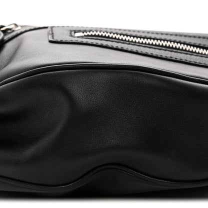 Versace Calfskin Small Repeat Zip Hobo Black 8 of 10