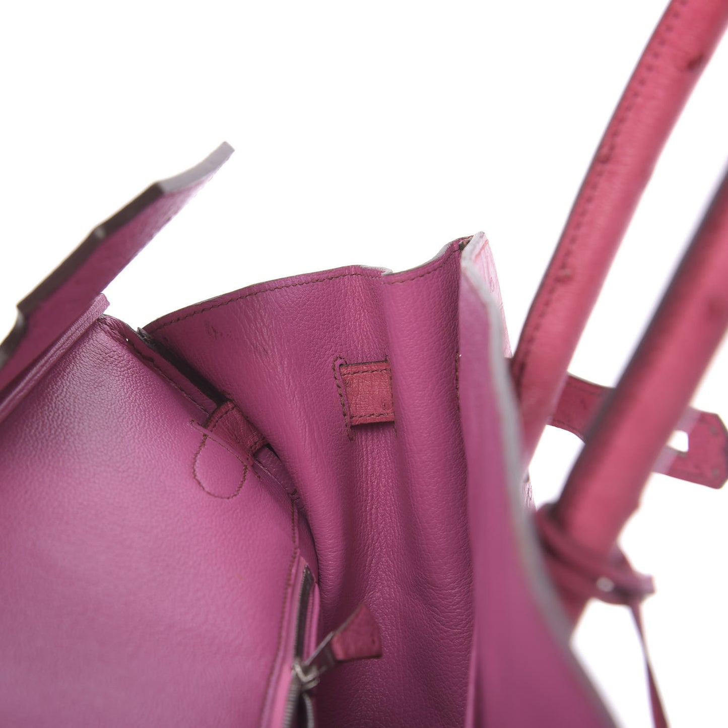 Ostrich Birkin 35 Fuchsia