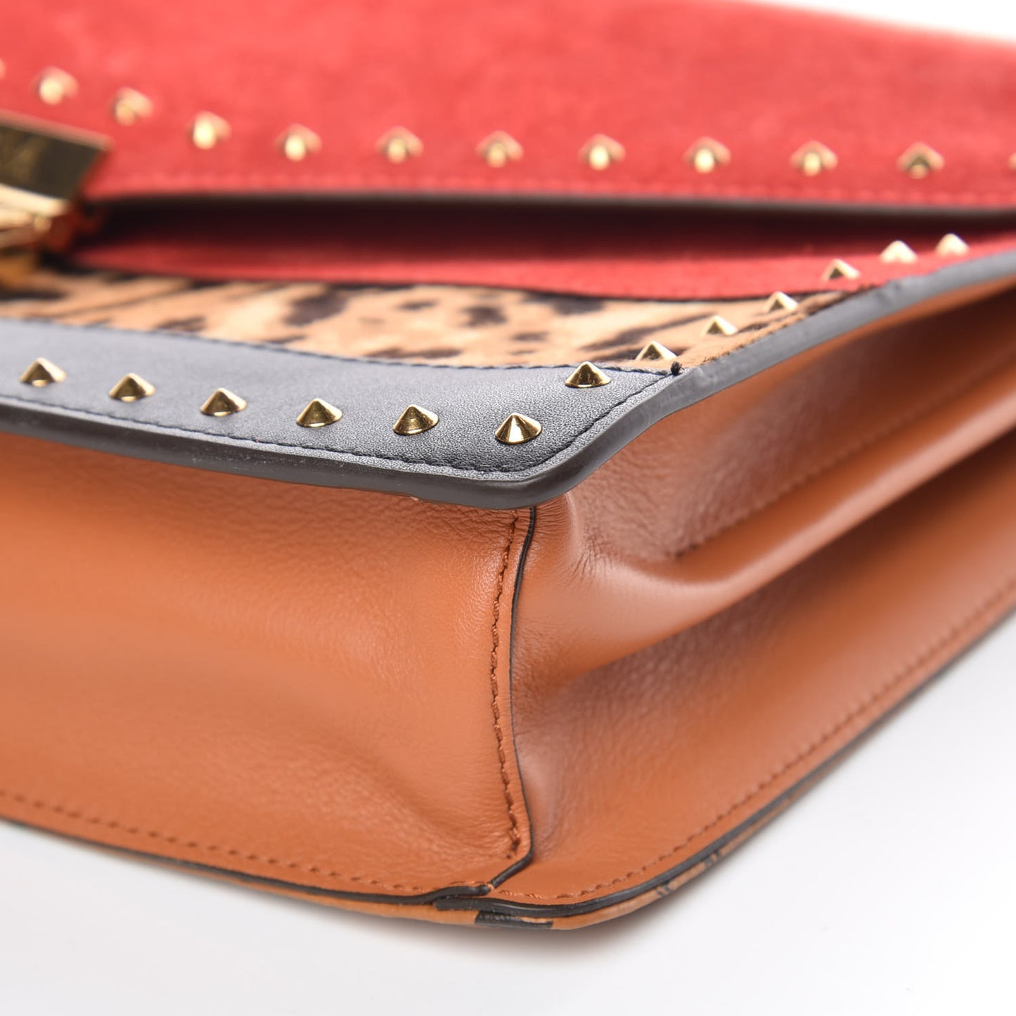 Visetos Mixed Media Large Patricia Convertible Crossbody Viva Red