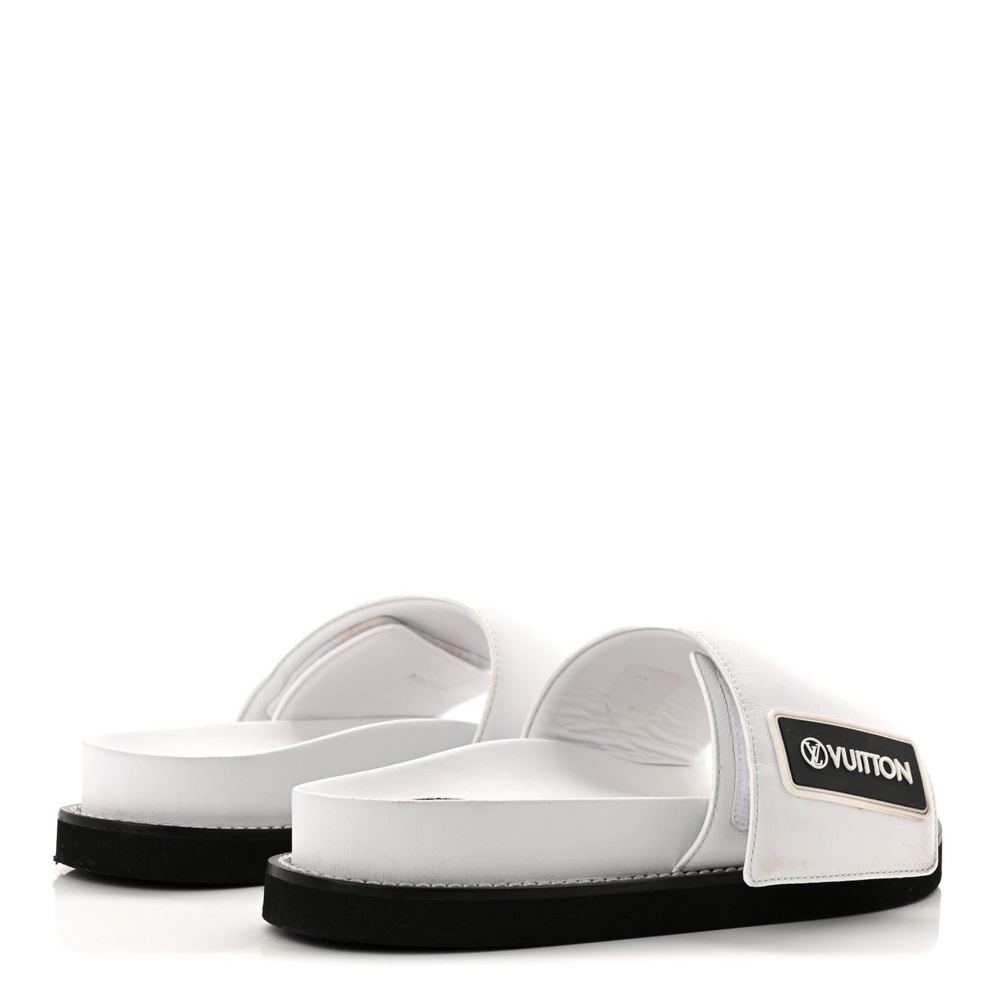 Calfskin Sunset Flat Mule Sandals 39 White