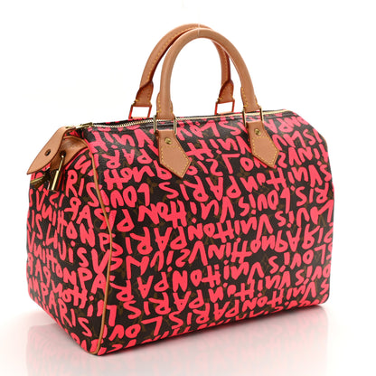 Louis Vuitton Monogram Graffiti Speedy 30 Fuchsia 3 of 8