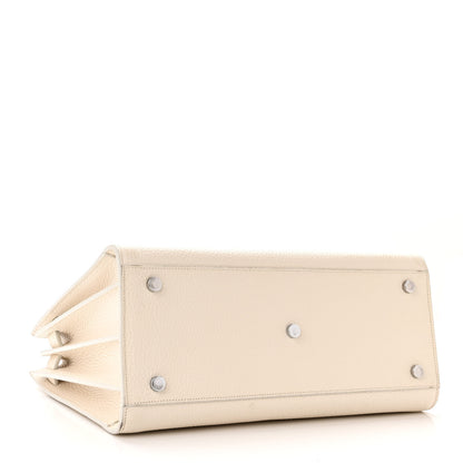 Saint Laurent Grained Calfskin Small Sac De Jour Dove White 4 of 10