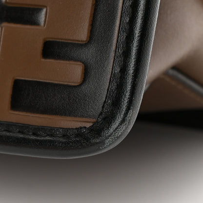 Fendi Vitello Century F is Fendi Bi-Color FF 1974 Embossed Kan I Shoulder Bag Maya Black 11 of 13