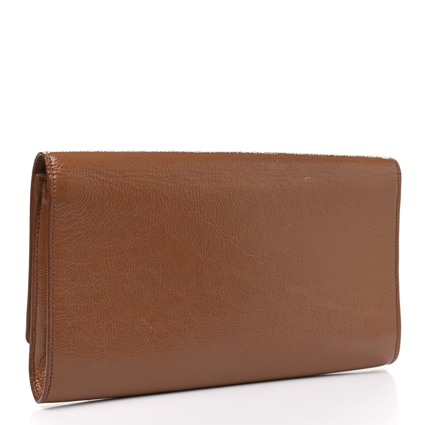 Patent Calfskin Large Belle De Jour Clutch Nude