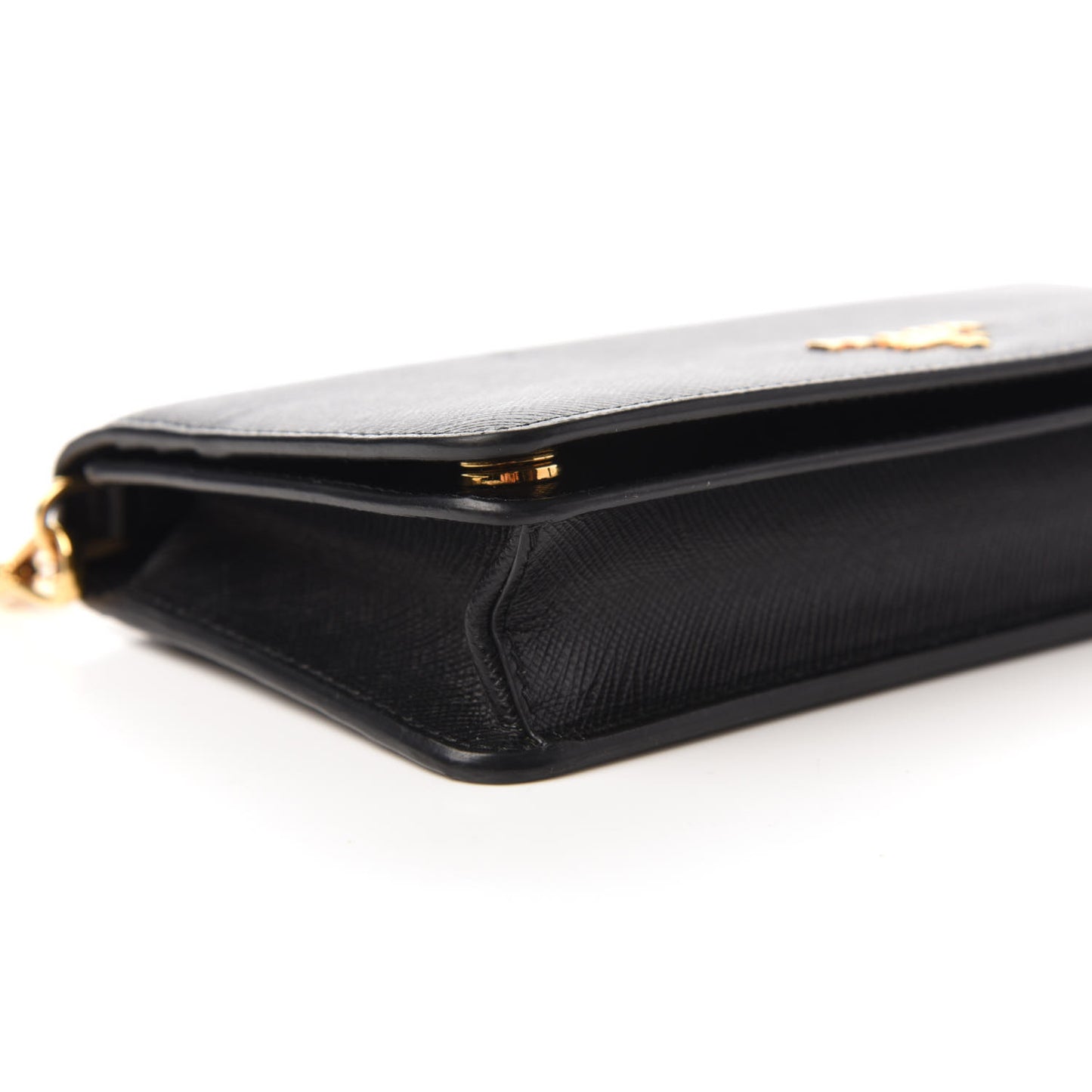 Saffiano Metal Oro Mini Bag Black