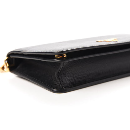 Prada Saffiano Metal Oro Mini Bag Black 6 of 10