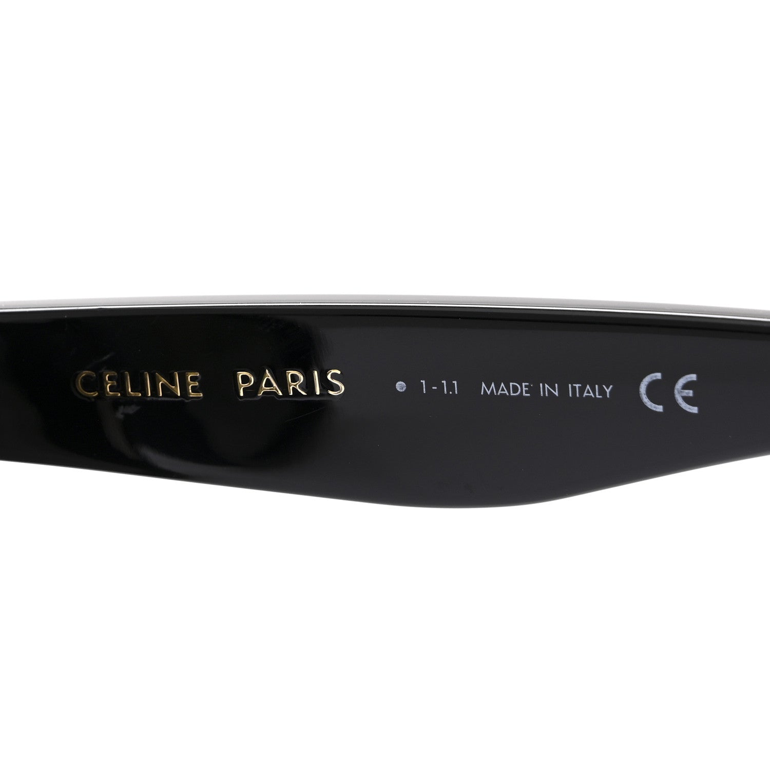 Celine Acetate Polarized Oversized Sunglasses CL4055IN Black 5 of 6