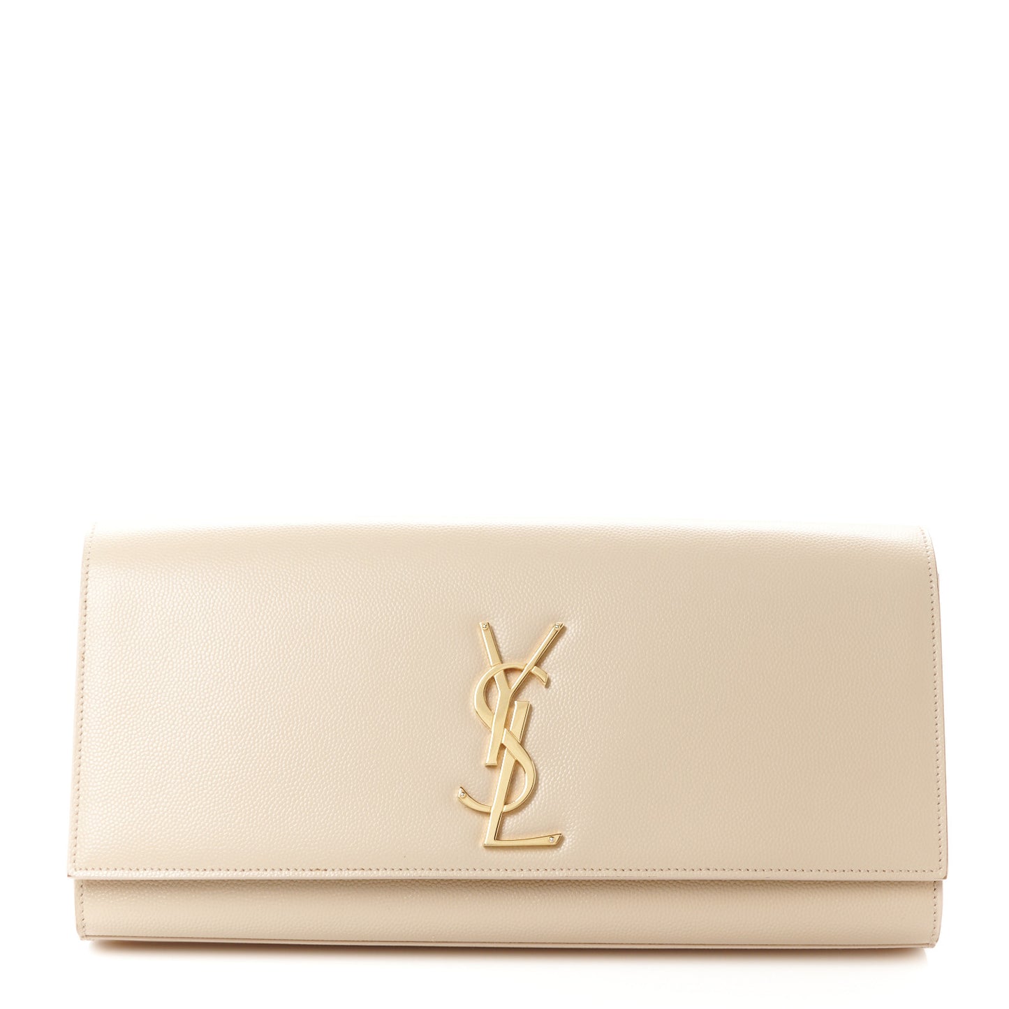 Grain De Poudre Classic Monogram Cassandre Clutch Nude Powder