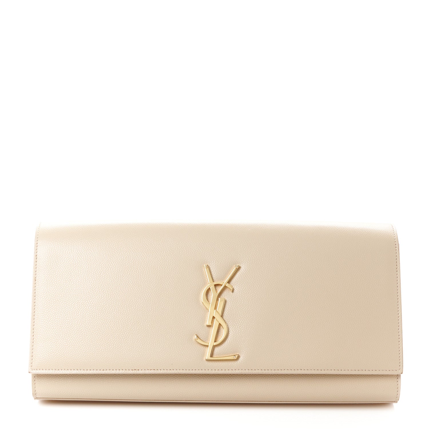 Saint Laurent Grain De Poudre Classic Monogram Cassandre Clutch Nude Powder 1 of 13