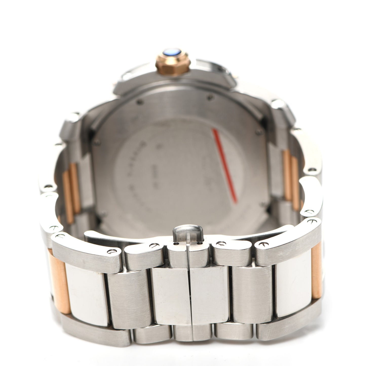 Stainless Steel 18K Pink Gold 42mm Calibre de Cartier Automatic Watch Black