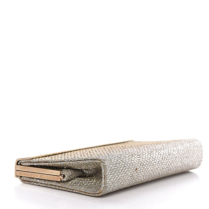 Jimmy Choo Glitter Fabric Clutch Champagne 4 of 14
