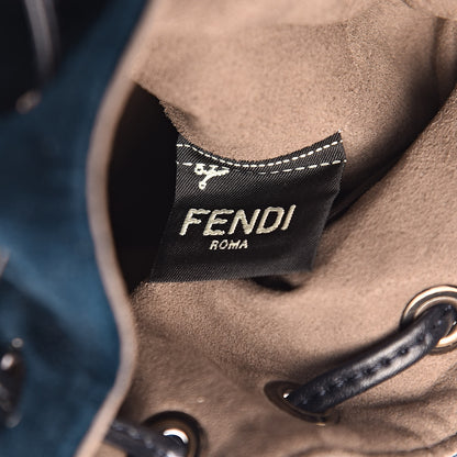 Fendi Velluto Crystal F is Mini Mon Tresor Bucket Bag Blue Notte 6 of 11