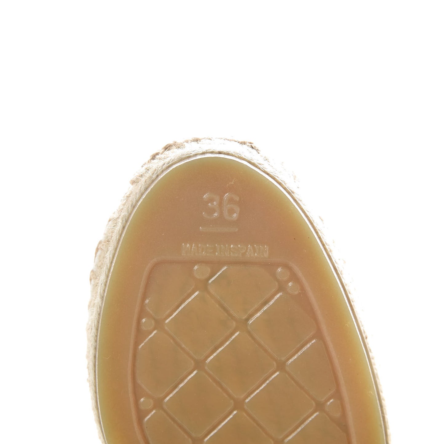 Fabric Biarritz CC Espadrilles 36 White Gold