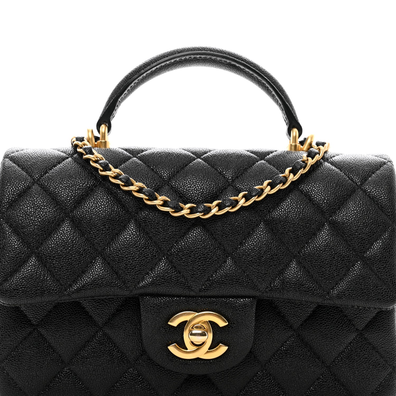 Chanel Caviar Quilted Mini Top Handle Rectangular Flap Black 5 of 10