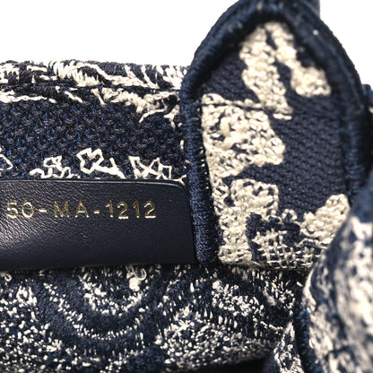 Christian Dior Canvas Toile de Jouy Reverse Embroidered Mini Book Tote Phone Bag Blue 6 of 9