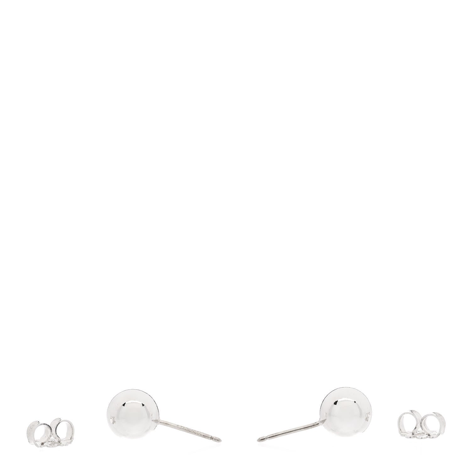 Tiffany Sterling Silver 8mm HardWear Ball Earrings 3 of 4