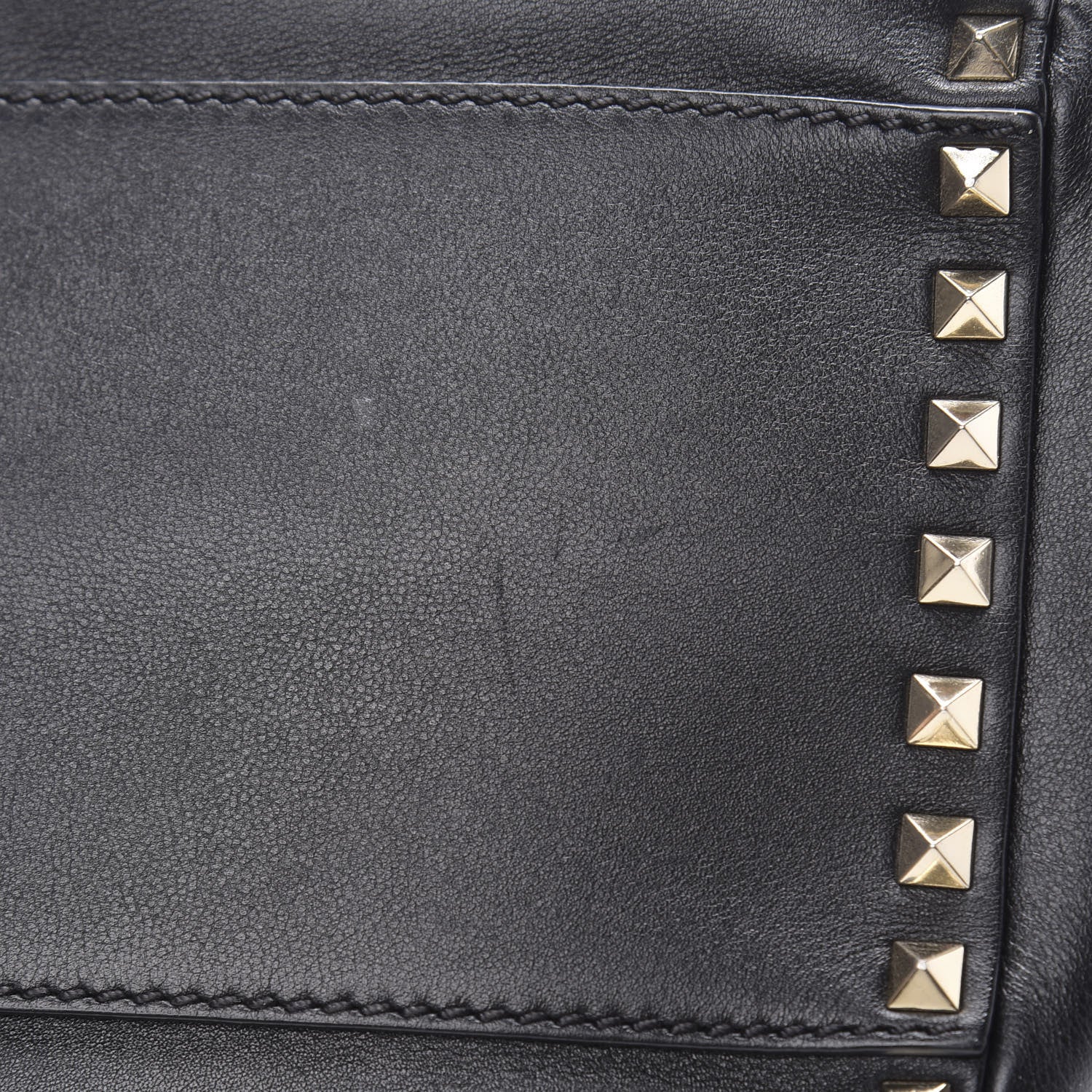 Valentino Garavani Vitello Rockstud Double Handle Tote Black 12 of 16