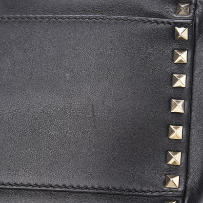 Valentino Garavani Vitello Rockstud Double Handle Tote Black 12 of 16