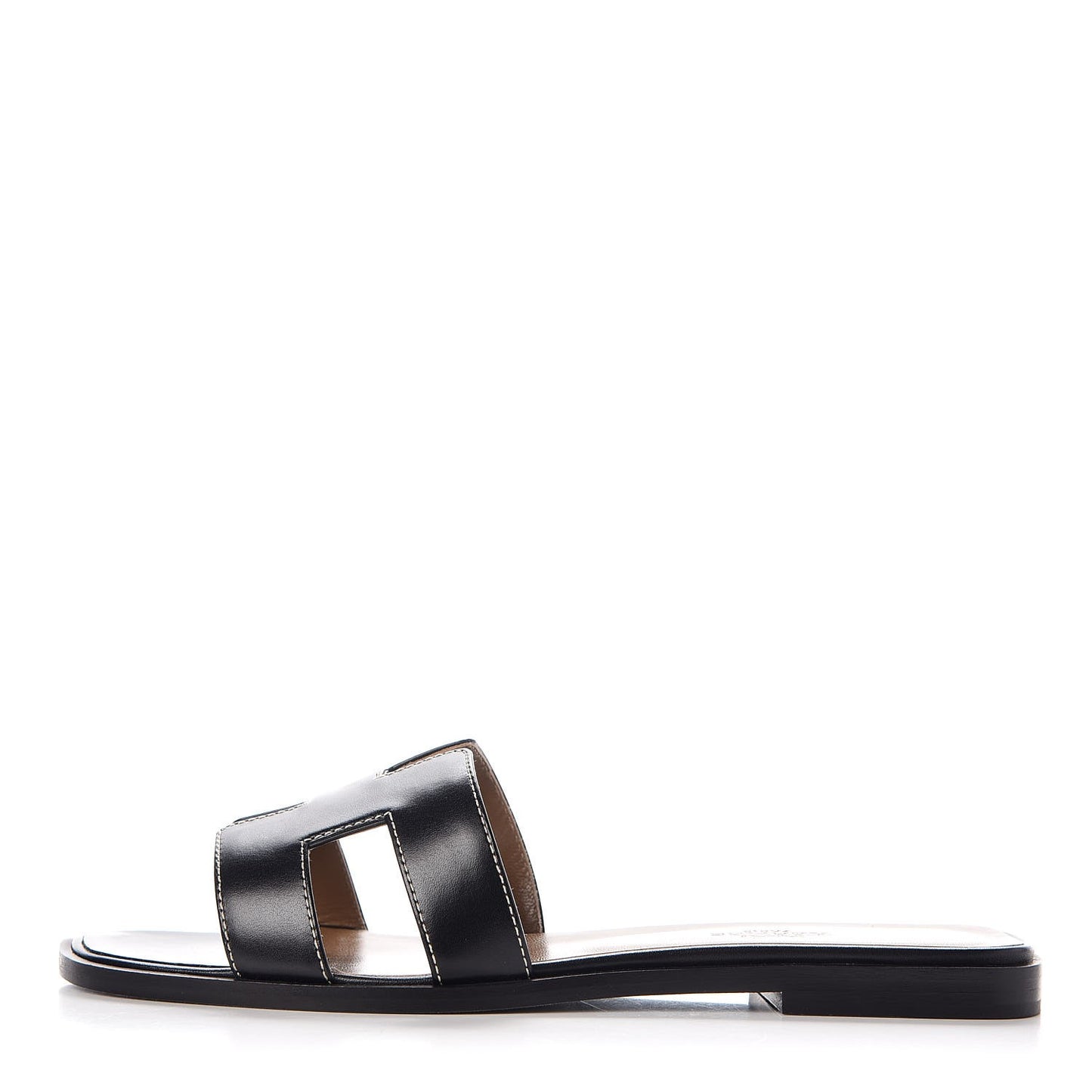 Box Calfskin Oran Sandals 37.5 Black