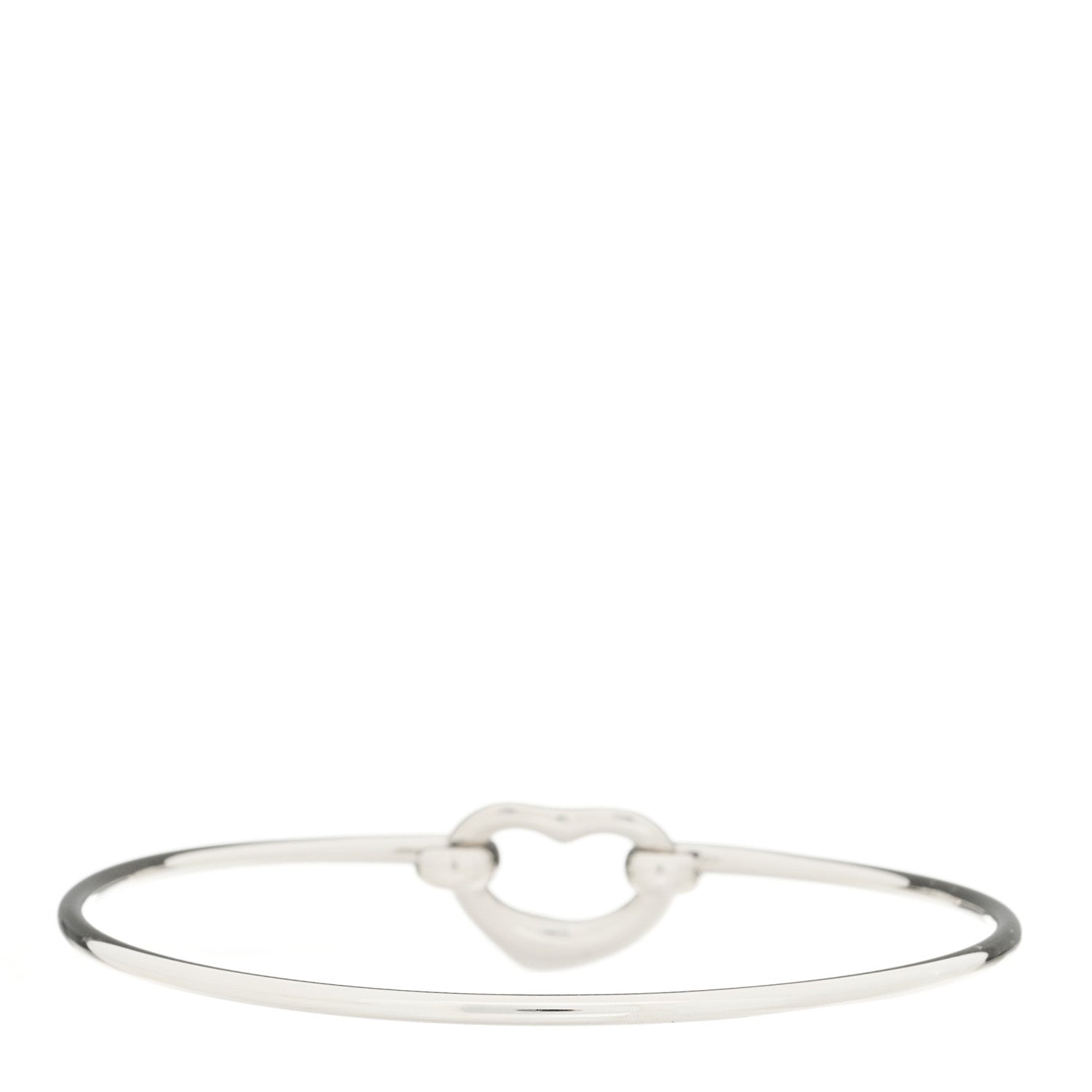 Tiffany Sterling Silver Elsa Peretti Open Heart Bangle 2 of 3