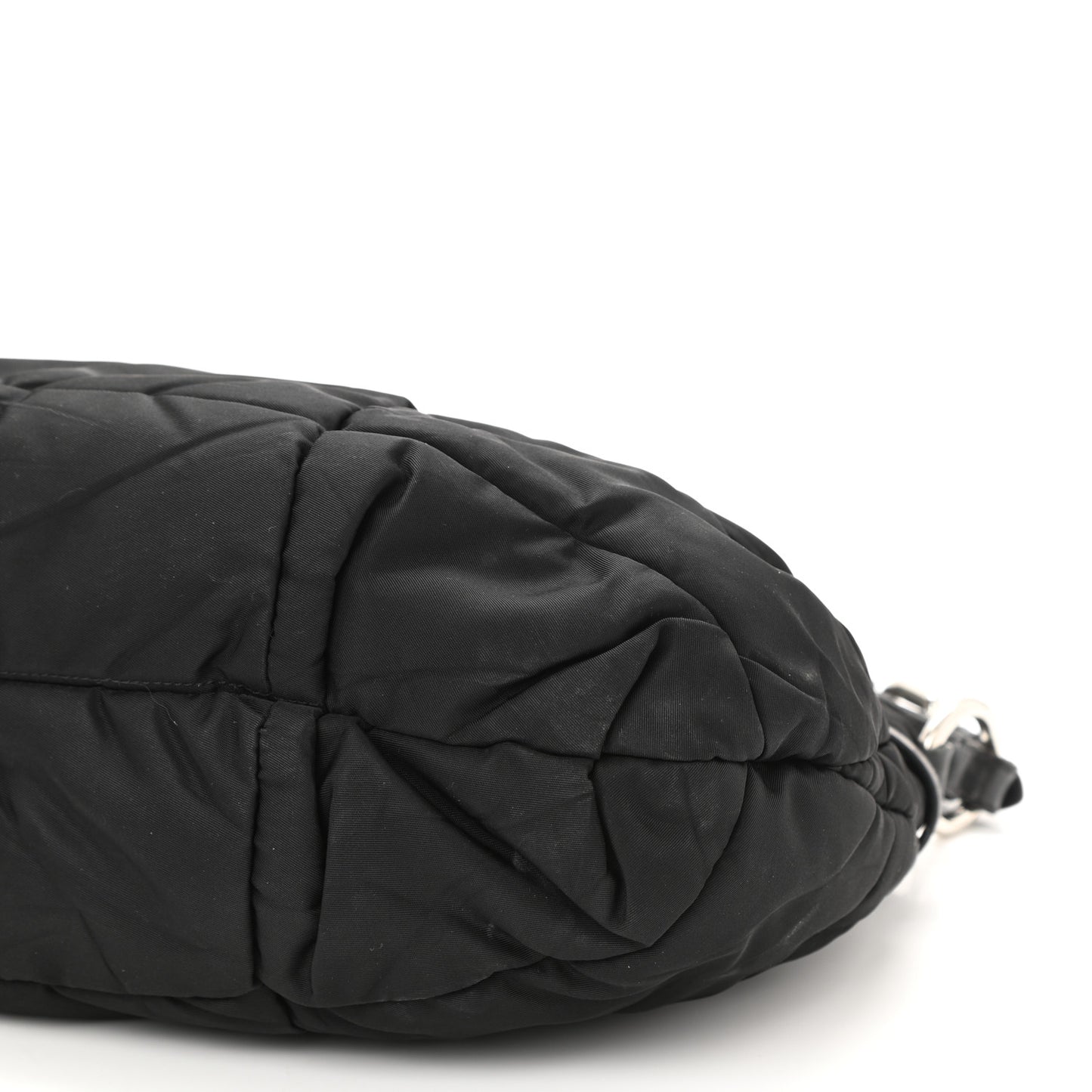 Tessuto Nylon Quilted Shoulder Bag Black