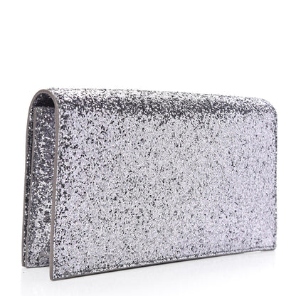 Saint Laurent Glitter Classic Kate Monogram Clutch Sunset Grey 3 of 9