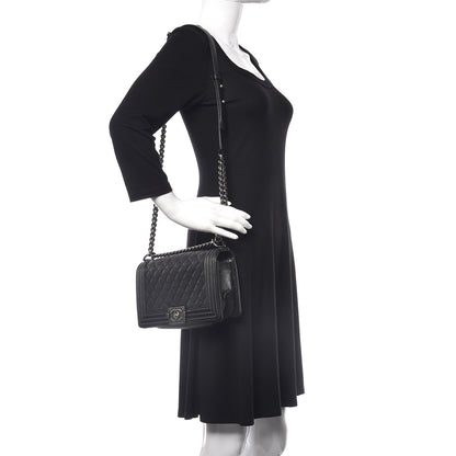 Chanel Caviar Quilted Medium Boy Flap Black 2 of 10
