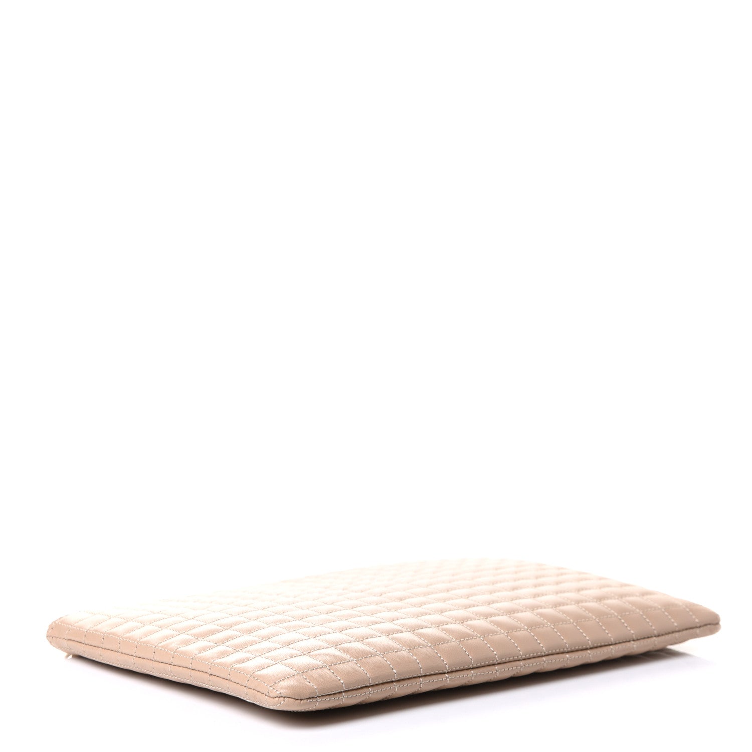 Celine Calfskin Quilted C Charm Pouch Nude 4 of 8