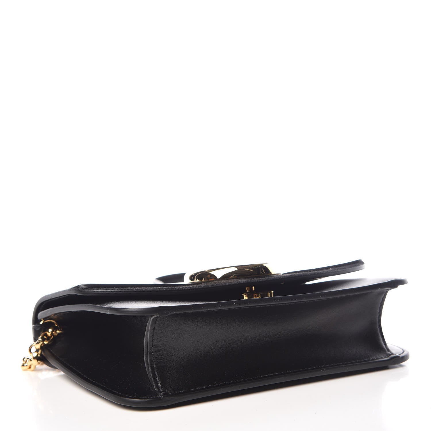 Chloe Calfskin Suede C Clutch With Chain Black 4 of 9