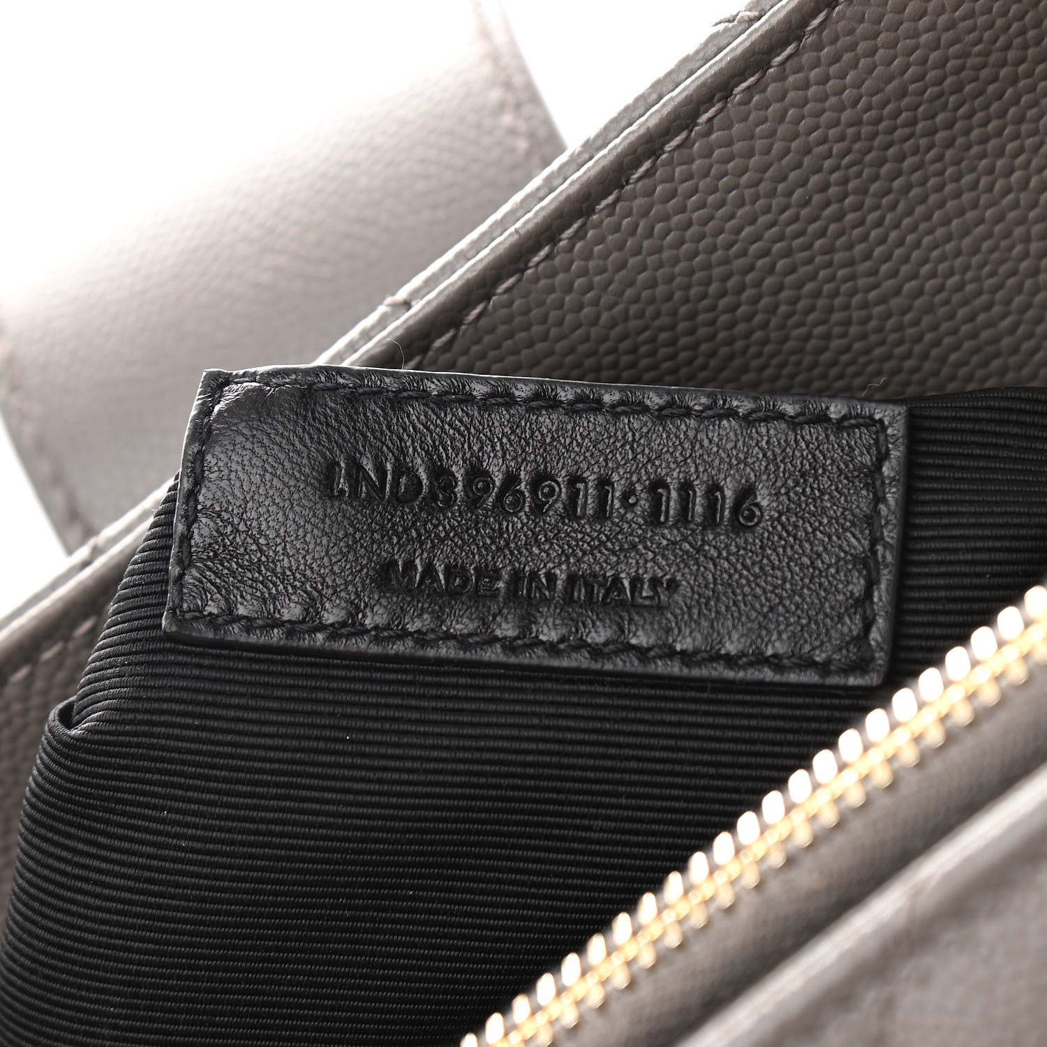 Saint Laurent Grain De Poudre Matelasse Chevron Monogram Shopping Bag Fog 7 of 15