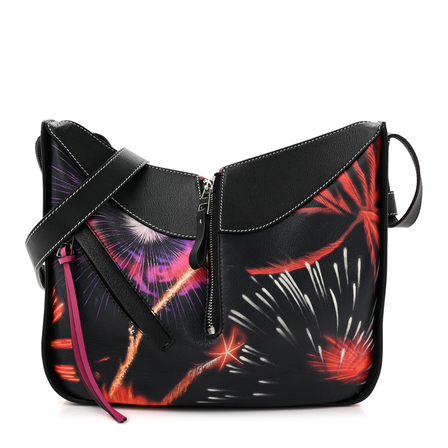 Loewe Calfskin Small Lunar New Year 2018 Hammock Shoulder Bag Black Multicolor 1 of 13