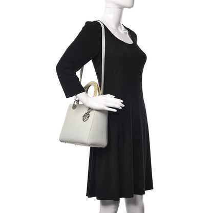 Christian Dior Canvas Crocodile Medium Lady Dior Vert Clair 2 of 19