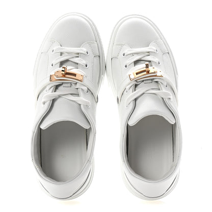 Hermes Epsom Calfskin Day Sneakers 37.5 White 2 of 11