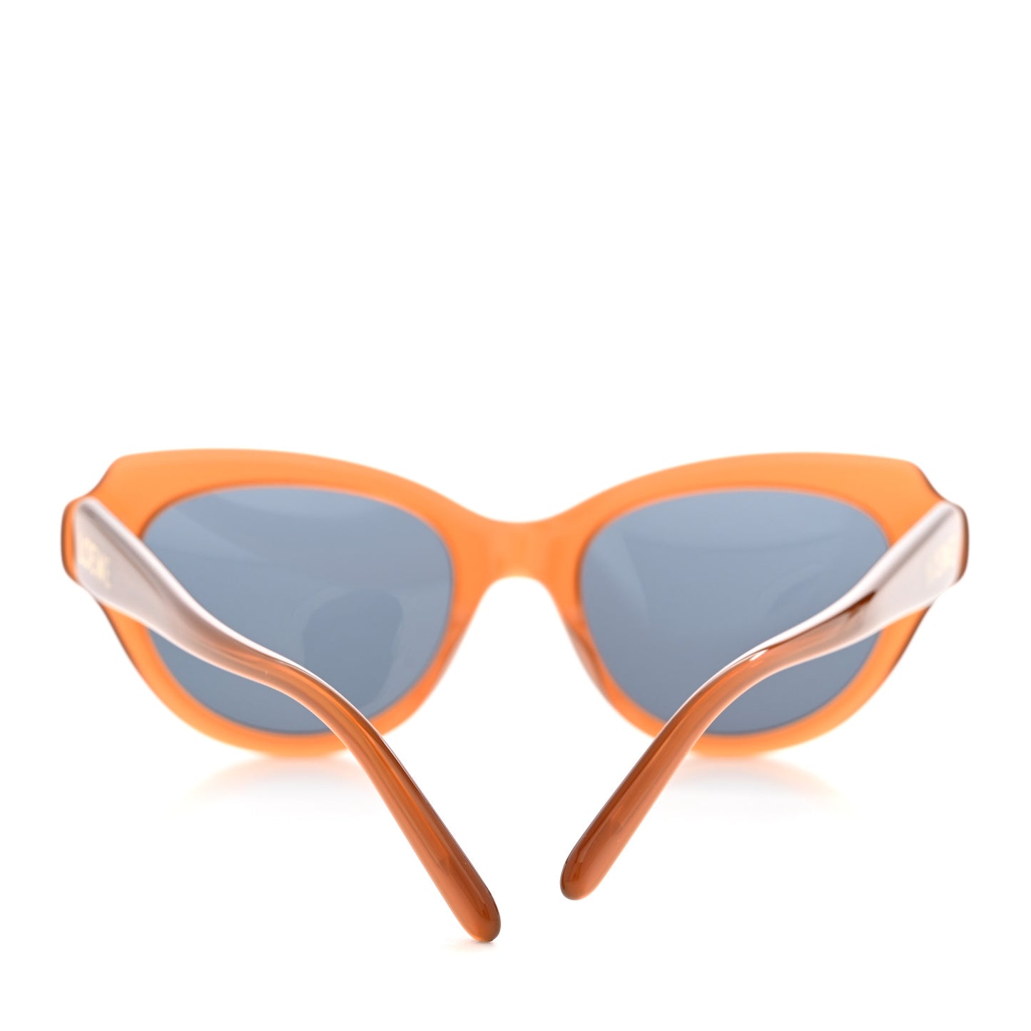 Acetate Cat Eye Swan Slim Sunglasses LW40178I Caramel Solid Blue
