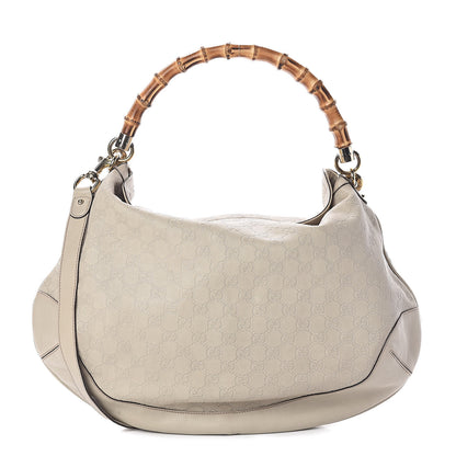 Gucci Guccissima Peggy Bamboo Top Handle Bag Ivory 1 of 10