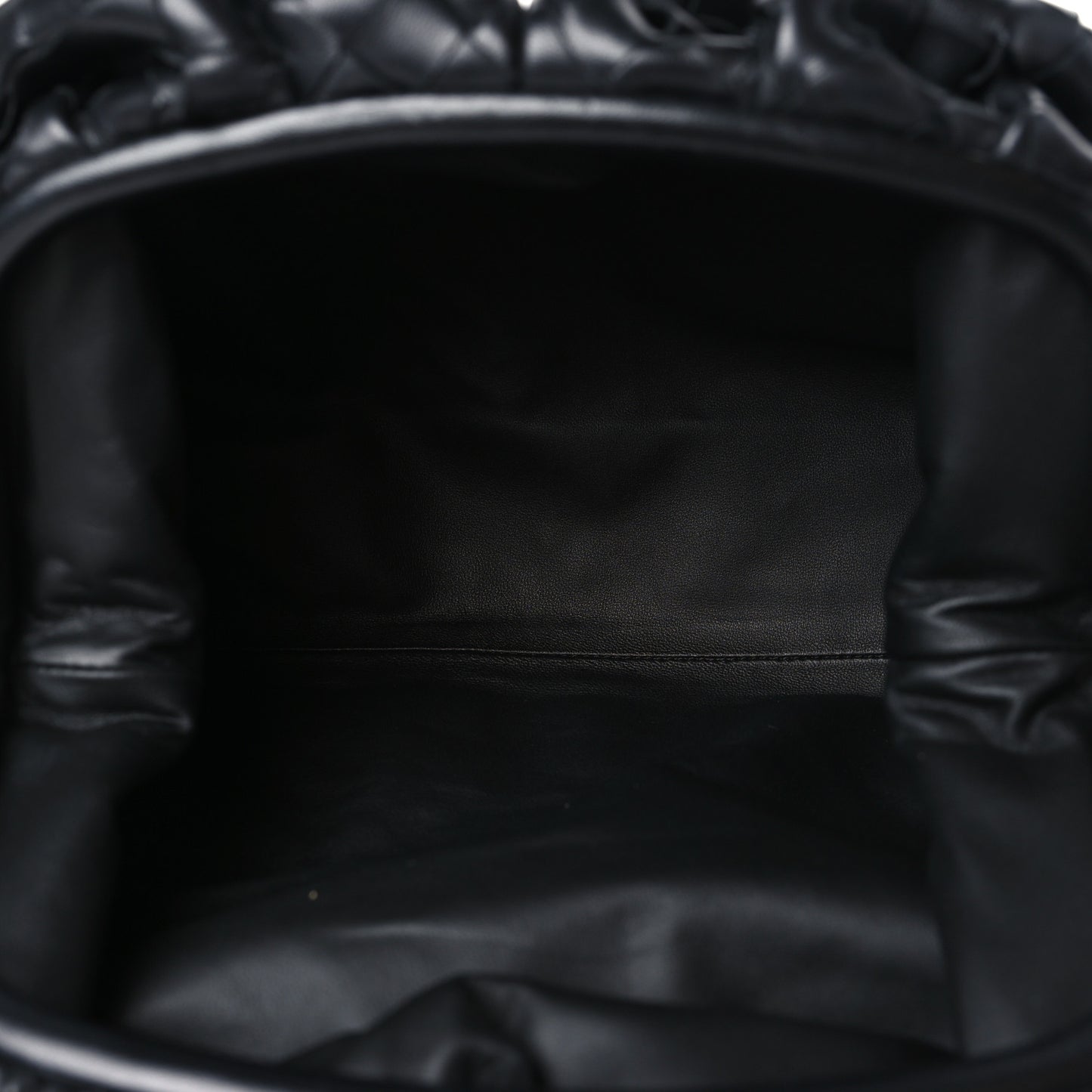 Nappa Maxi Intreccio The Pouch Oversized Clutch Black