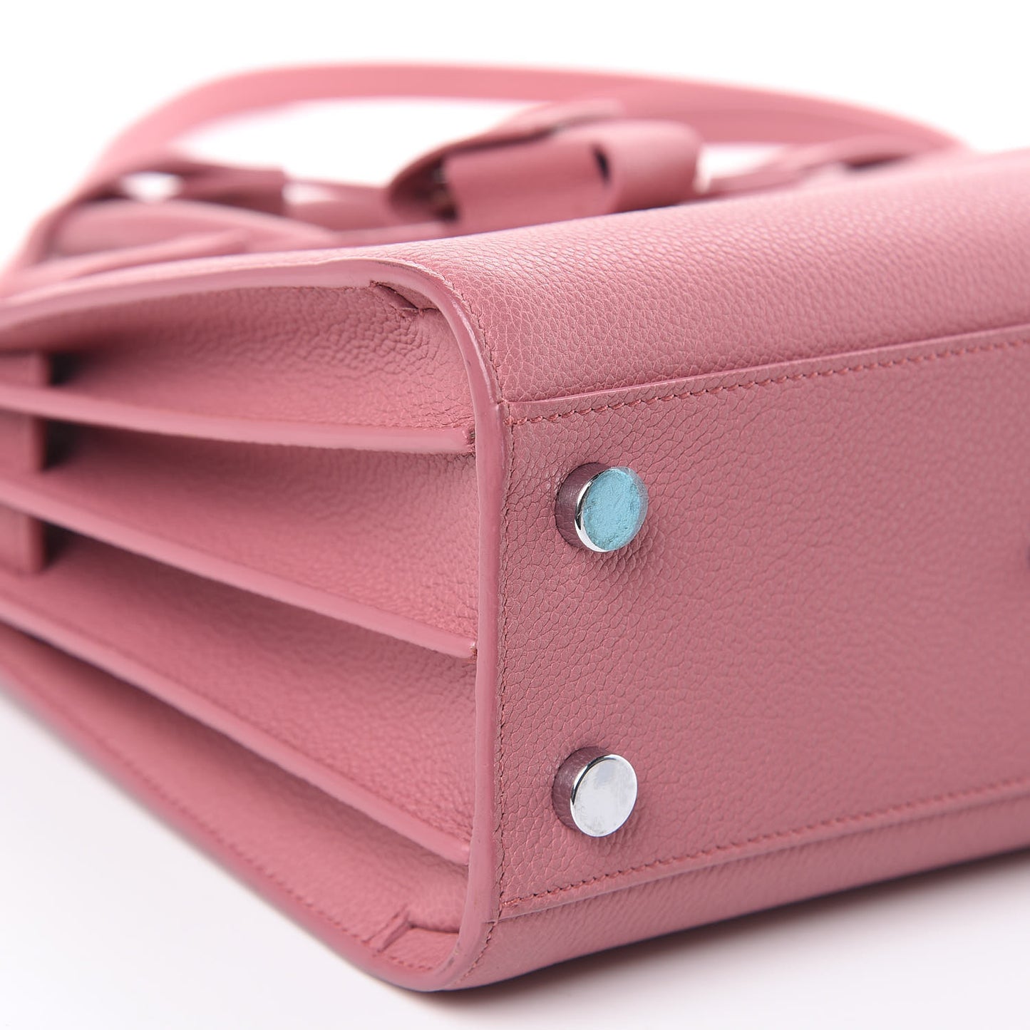 Grained Calfskin Nano Sac De Jour Rose Dark
