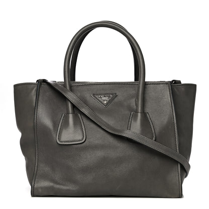 Prada Glace Calf Twin Pocket Tote Marmo 1 of 21