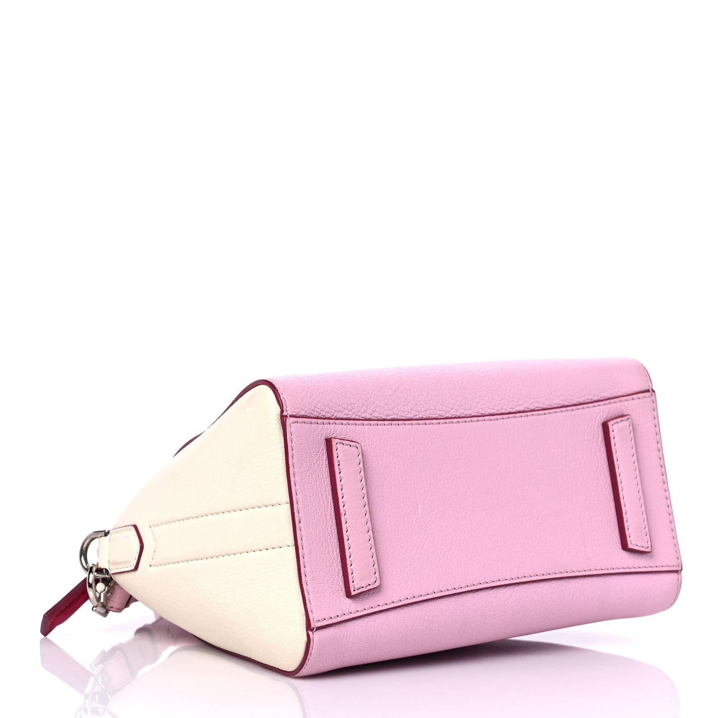 Sugar Goatskin Mini Tri-Color Antigona Bright Pink White Fuchsia