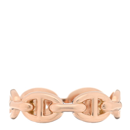 Hermes 18K Rose Gold PM Chaine d'Ancre Enchainee Ring 55 7.25 3 of 5