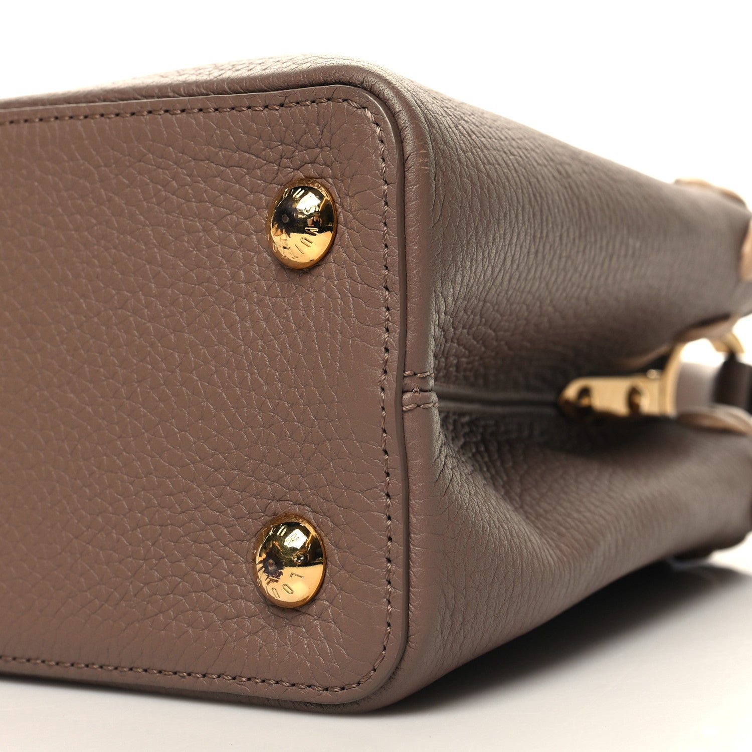 Louis Vuitton Taurillon Lambskin Capucines PM Taupe 10 of 11