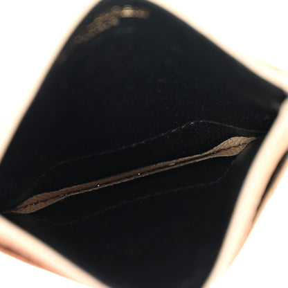 Saint Laurent Grain De Poudre Matelasse Chevron Monogram Credit Card Case Nude Powder 5 of 10